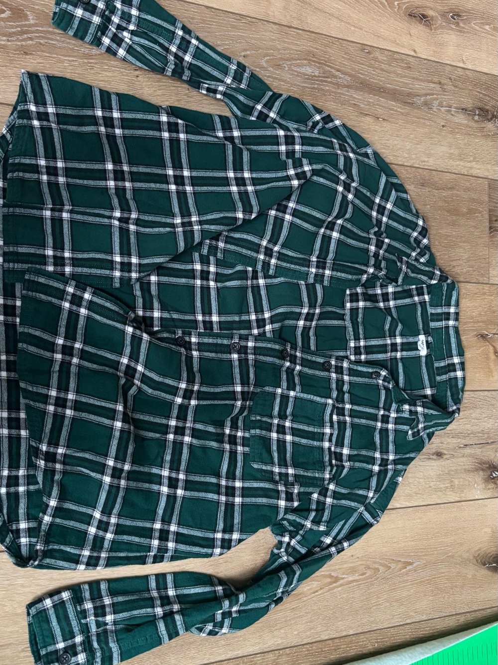 Garage Green Plaid Button-Down Shirt